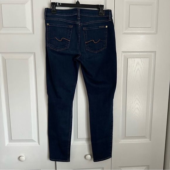 7 For All Mankind Jeans Womens 29 Blue Ankle Gwenevere Skinny Stretch Denim - Picture 3 of 9